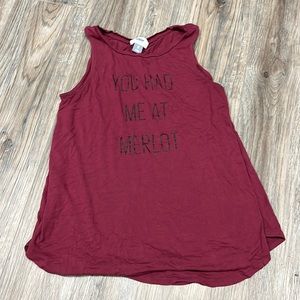 🦄5/25 “You Had Me At Merlot” tank top